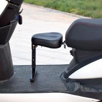 电动摩托踏板车电瓶车前置儿童折叠座椅小孩宝宝安全带娃车坐凳 摩的新黑色单座