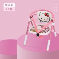 折叠餐宝宝凳子叫叫椅儿童椅子靠背椅幼儿小板凳吃饭座椅婴儿餐椅 折叠4挡升降粉猫+靠背