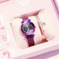 情人节七夕紫色礼物送生日女生姐妹高颜值初高三毕业礼物中考励志 水钻刻度-紫色 仅手表