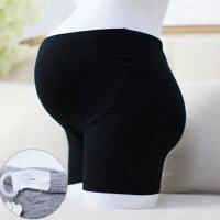 孕妇装春夏季时尚款韩版洋气过膝长裙子辣潮妈短袖夏天宽松连衣裙 黑色可调节托腹裤 M[75-100斤]