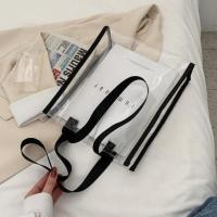 夏季时尚高级感透明果冻包女洋气学生上课包2021新款大容量手提包 黑色 均码