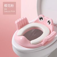 大号儿童马桶圈坐便器女宝宝婴儿幼儿小孩男坐垫便盆盖梯1-3-6岁 升级版马卡龙 海豚款[粉色] 马桶圈+防水沙发软垫
