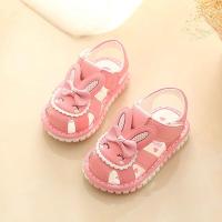 2021夏季新款女宝宝凉鞋1-2包头软底婴儿鞋公主学步鞋一岁宝宝鞋 9918粉色 内长13.0cm 18码