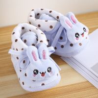 秋冬婴儿软底防滑学步前鞋棉鞋婴儿保暖棉靴0-1岁新生儿不掉鞋子 布底棉鞋923可爱兔 12码 内长11厘米