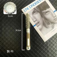 纳米陶瓷铝管毛滚梳空气梳蓬松美发滚梳卷发梳吹直发造型梳圆筒梳 1019