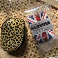 英国TangleTeeze王妃梳顺发神器按摩梳tt梳女学生韩版洗头气囊梳 黄色豹纹 梳子+精美包装