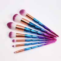 独角兽化妆刷套装ins超火的美人鱼少女心化妆亮片粉底刷化妆刷 七支钻石刷