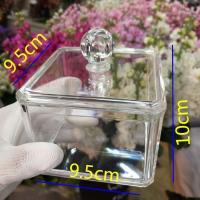 亚克力防尘化妆棉海绵化妆品收纳盒棉签小盒盖子梳妆台桌面棉片棉 1181