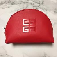 G家纪F希裸粉色贝壳手拿包 大号化妆包 收纳包包 小号红色