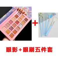 [买就送刷子]18色眼影ins超火不飞粉易上色珠光亮片学生款日常 夏日乘凉鸭+刷子五件套(物美价廉) 咨询客服送新手教程