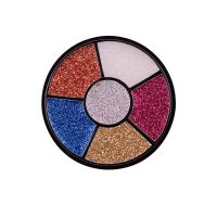 儿童节眼影盘亮晶晶舞台演出珠光超闪彩妆盒六一学生套装平价无毒 1#金银6色