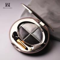 黛丝蔓温柔四色眼影盘ins超火女亮片珠光 防水五大理石大地色哑光 01黑精灵系