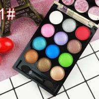 12色儿童珠光钻石眼影盘显色持久黄紫粉色蓝色高光舞台妆表演希贝 1