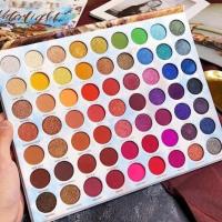 欧美小众63色彩色超大盘眼影盘珠光哑光化妆师彩妆盘独角兽初学者 63色眼影