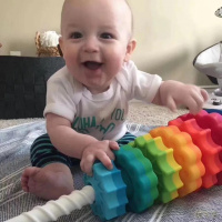 [新品直营]叠叠乐新款旋转彩虹转转乐宝宝早教套圈圈儿童玩具男开发智力