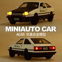 [新品直营]头文字D丰田AE86车模型合金仿真摆件回力声光开小汽车男孩玩具