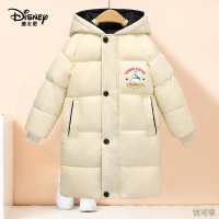 迪士尼儿童棉服男女童秋冬装加厚棉袄中长款中童男孩加绒保暖外套