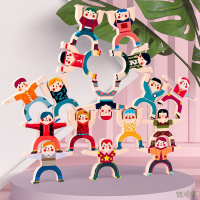 [新品直营]木质儿童叠叠乐积木人偶大力士平衡玩具亲子互动早教男女孩