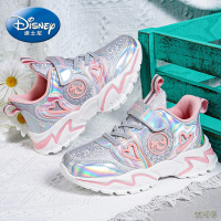 [新品直营]迪士尼女童鞋秋冬款2021年网面透气小女孩鞋子防水皮面儿童运动鞋