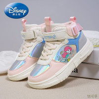 [新品直营]迪士尼童鞋女童2021秋季新款皮面防水中小童运动鞋休闲鞋儿童鞋子