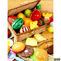 [新品直营]儿童水果切切乐玩具男孩女孩过家家蔬菜宝宝可切菜厨房套装蛋糕