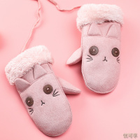 儿童手套冬季保暖加绒加厚可爱女孩小孩秋冬宝宝男童女童小学生冬