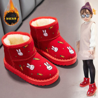 女童靴子2021新款冬季雪地靴童韩版百搭公主靴童软底儿童加厚棉鞋