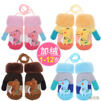 儿童手套秋冬季加绒加厚保暖男童女童宝宝卡通可爱小学生女孩冬天