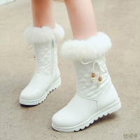 女童雪地靴2021新款小女孩冬季加绒加厚儿童棉鞋防水防滑学生靴子