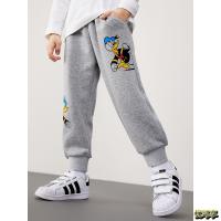 迪士尼童装男童裤子春秋款2021宝宝秋装加绒卫裤冬季儿童运动长裤