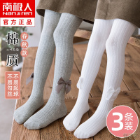 女童连裤袜春秋款薄款儿童女孩打底裤袜纯棉外穿白色宝宝婴儿秋冬