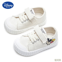 迪士尼(Disney)zookee儿童帆布鞋春季新款小白鞋卡通宝宝学步鞋小童休闲板鞋