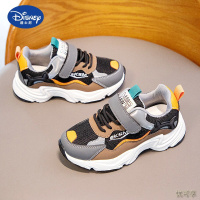 迪士尼(Disney)儿童运动鞋学生防滑鞋皮网休闲鞋小白鞋春秋款男童鞋子帅气超酷