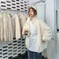 三舍2022新款冬季百搭宽松显瘦金貂绒外套