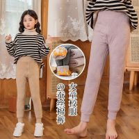 儿童蚕丝棉保暖裤子冬季校园神裤男童内穿三层加厚棉裤女童校服裤