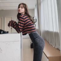 卡卡同款牛仔裤2021秋冬加绒高腰收腹提臀瑜伽打底裤子女外穿