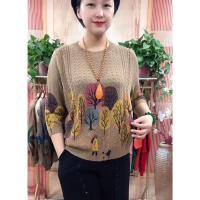 21年秋季新款针织女上衣宽松时尚减龄定位针织衫套头大方