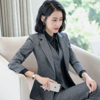 职业套装女外套秋冬气质西服西装套装女上班工作服面试正装女套装