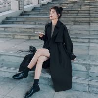 卡其色风衣女2021春秋季新款韩版宽松小个子英伦风中长款外套7天内发货