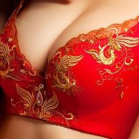 大红色内衣套装结婚新娘本命年女无钢圈聚拢小胸加厚薄款文胸罩