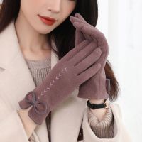 手套冬天女士加厚加绒触屏秋冬季保暖 防寒学生骑行韩版时尚可爱