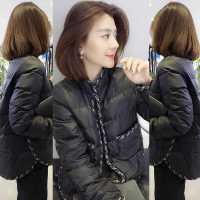 黑色轻薄轻便百搭洋气休闲羽绒棉服2021冬季女装新款欧货