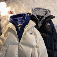 假两件外套女冬季加厚pu皮棉袄韩版宽松2021年新款港风棉服ins潮