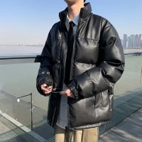2021年秋冬季新款棉袄男士外套短款皮面包服羽绒棉服韩版潮棉衣