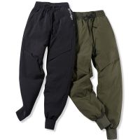 羽绒裤女高腰外穿加厚白鸭绒修身保暖显瘦休闲冬季情侣工装裤子潮