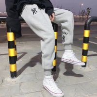 灰色运动裤女宽松束脚卫裤显瘦百搭2021春秋新款ny潮大码休闲裤