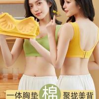 少女学生裹胸内衣女一体式无钢圈三排扣吊带背心聚拢抹胸文胸新款