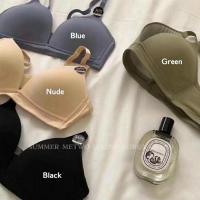 内衣女无钢圈聚拢薄款少女韩版学生薄法式三角杯大胸显小文胸