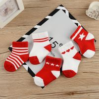 婴儿袜子春秋0-5岁男女童保暖棉袜宝宝秋冬季松口袜新生儿中筒袜