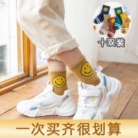 儿童袜子春秋短袜卡通小雏菊棉中筒袜男女童可爱婴儿薄款宝宝袜